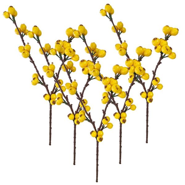 Fiori decorativi Ghirlande Piante finte Accessori per fiori da tavola Mirtilli artificiali Puntelli di plastica singoli Puntelli Simulazione fai da te Decorat