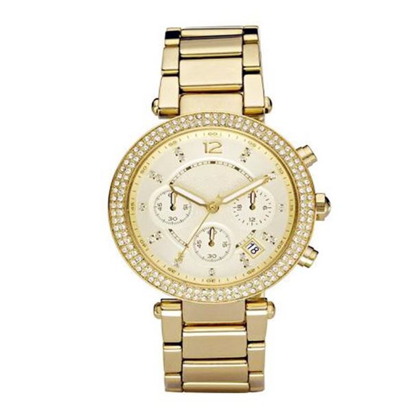 

double row diamond inlay dial women's fashion luxury gold rose gold quartz watches casual relojes mujer woman men quartz wa305y, Slivery;brown
