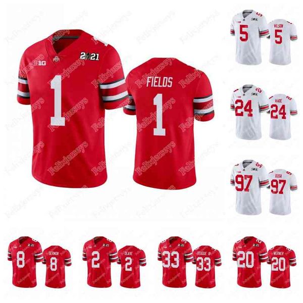 THR Ohio State Buckeyes 2021 campeonato nacional Jersey Joey Bosa Justin Fields Hoak Jagger Laroe Danny Vanatsky Jack Miller III