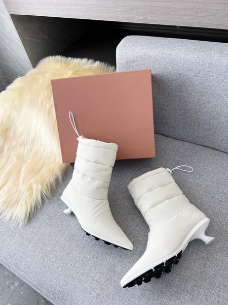 

winter warm women snow boots new fashion designer pointed toes ankle boot genuine leather simple and elegant style black white color