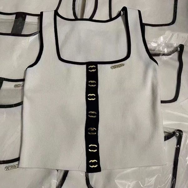 

women tanks girls camis womens metal inverted ladies vest skirts nightclub tube sports underwear metal buttons bottomed slim and short size, White