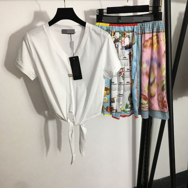 

725 2022 minlan style women's two piece pants spring summer brand same style two pieces sets short skirt empire spaghetti strap meiyi, White