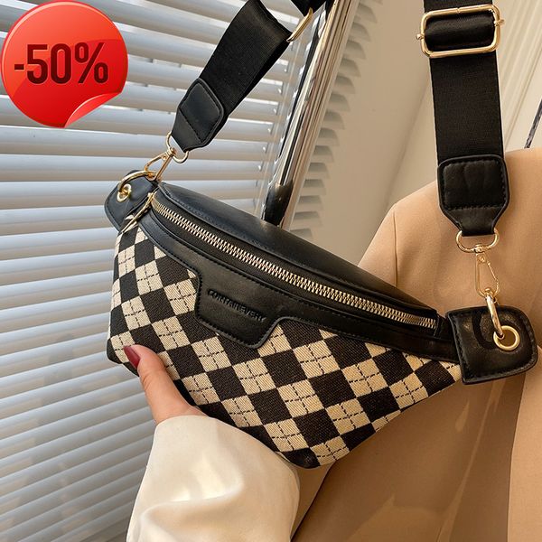 

the factory directly this year's popular thousand bird check 2022 new fashion msenger advanced single shoulder cht bag