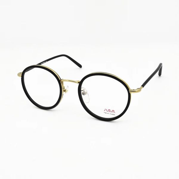 

fm1000004 optical eyeglasses for men women retro style anti-blue light lens plate round full frame storage bag, White;black