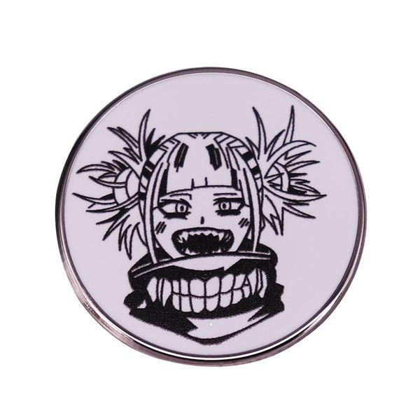 

my hero academia villain himiko toga enamel pin brooch bnha anime girl badge jewelry accessory, Blue