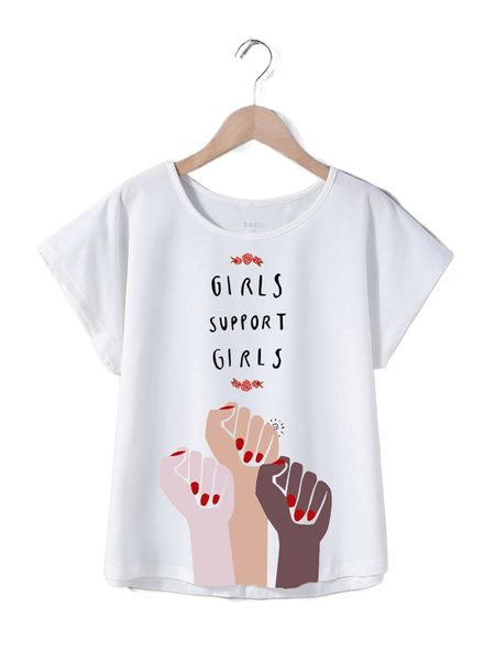 

gesture & letter graphic dolman sleeve tee 025x#, White