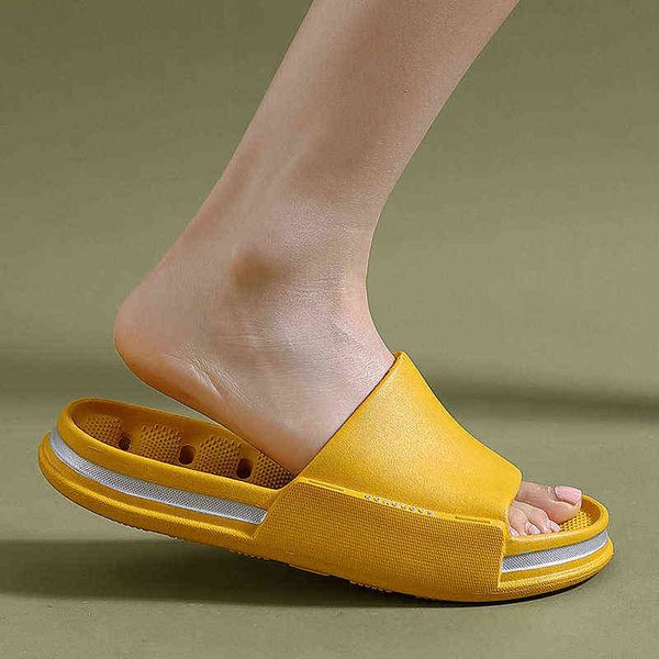 

slippers couples slippers fashion summer non slip sandals shoes beach slides thick bottom shower slipper soft sole men women bathroom 220324, Black