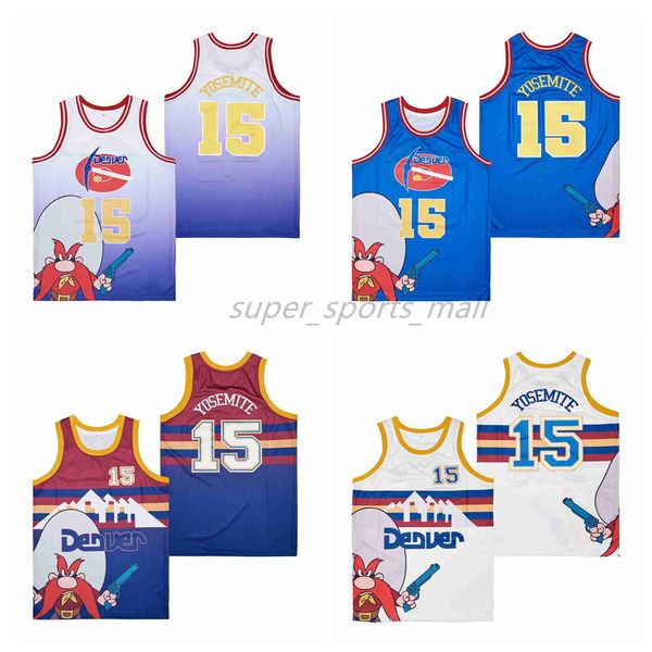 

movie basketball jerseys 15# yosemite samwhite jersey, Black;red