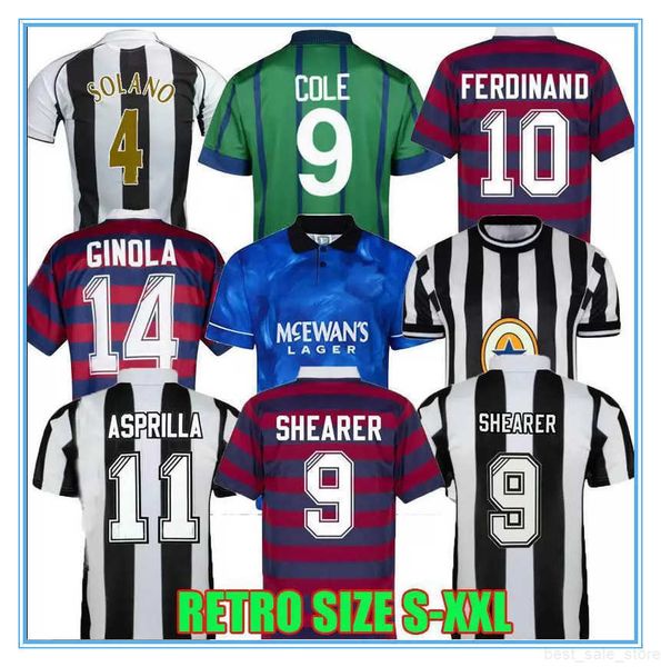 

retro soccer jersey 1985 1986 1987 1993 1994 1995 96 97 98 99 2005 2006 2007 batty asprilla cinola shearer owen united football shirt, Black;yellow