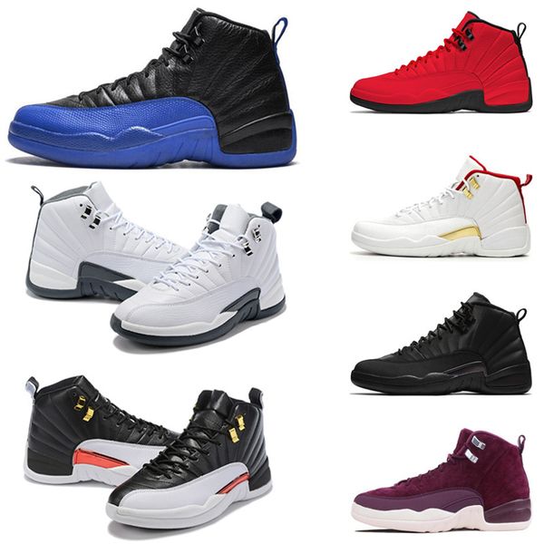 

12 12s dark grey jordon basketball shoes for men bulls cny doernbecher game royal reverse taxi fiba wings mens sports sneakers size 7-13