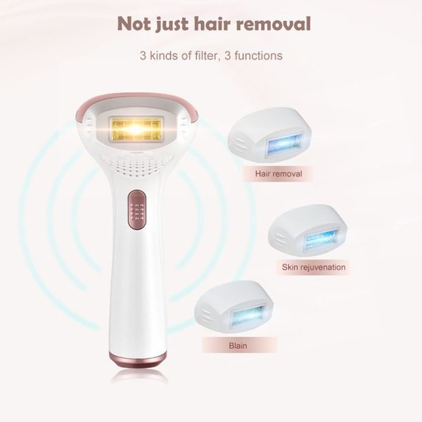 

3 in 1 epilator ipl diode laser 500000 s mini type hair removal device home use painless safe for whole body portable machine armpit and leg, Black