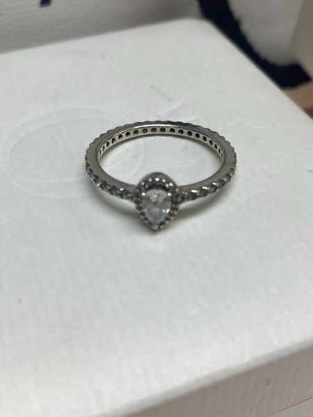 Andy Jewelry Band 925 Silver Share Radiant Teardrop Ring para anéis de designer do dia dos namorados para mulheres 196254CZ