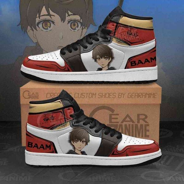 

tower of god baam sneakers custom anime shoes, Black