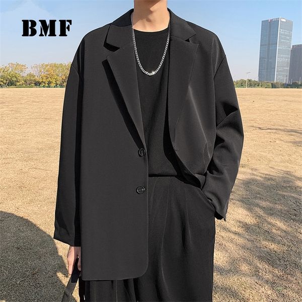 Ternos masculinos Blazers estilo coreano Hip Hop Loose Plus Size Tamanho Masculino Kpop Tops Tops Men's Clothing Ulzzang Fashion Coat Jackets de rua 220826