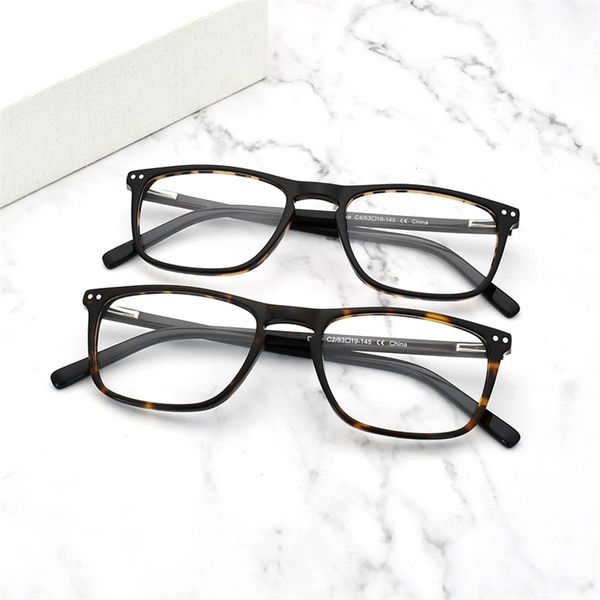 

shop eyeglasses onlines men's plate full frame glasses classic rectangular glasses simple flat glasses, White;black