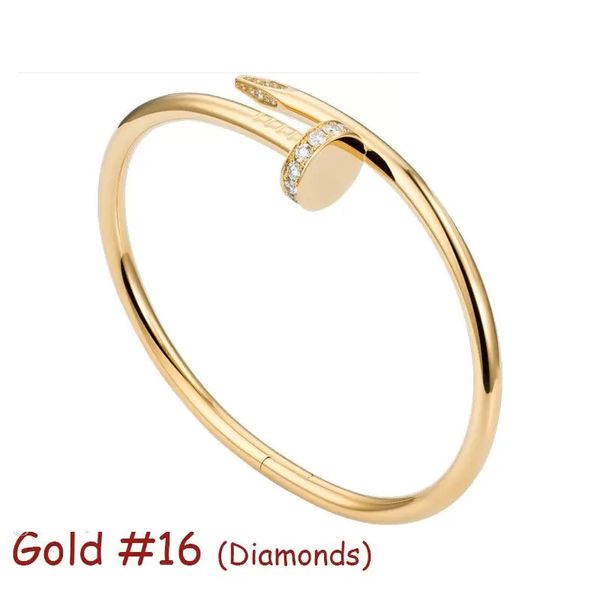 

fashion nail bracelets mens diamonds love bracelet designer bangle braclets luxury bangles titanium steel 18k gold-plated charms jewelry acc, Black