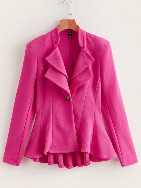 

single button skater blazer 57xp#, White