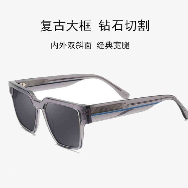 

sunglasses super large frame fashion trendy board double inclined polarized sunglasses 53l9, White;black