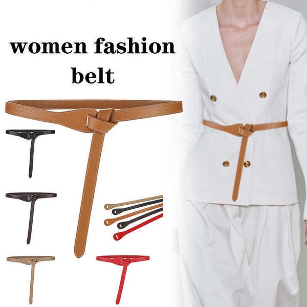 

designer leather belt women's decorative wool coat girdle classic luxury versatile suit skirt knotted waist seal accessories waist belt, Black;brown