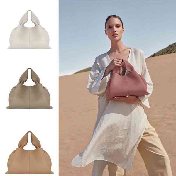 

polene bag layer cowhide women's french brand minority design cloud portable dumpling poleno