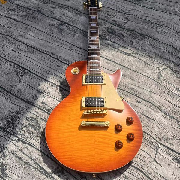 

electric guitar orange matte body passive pickup sound like delivery to home