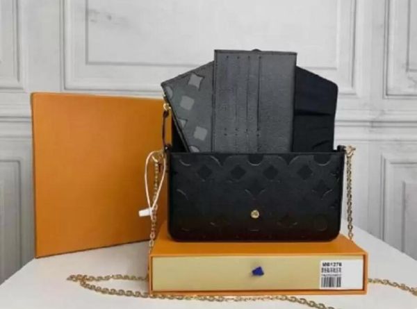 

5a luxurys bag favorite multi accessories 3 pcs/set women crossbody purse messenger bags handbags flowers shoulder lady leather with box 612