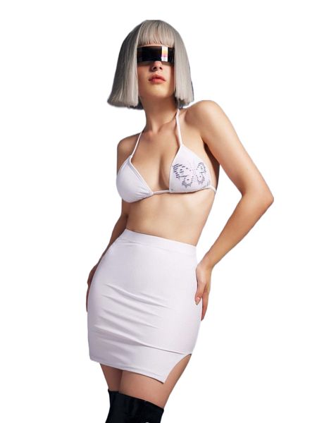 

romwe 3pack butterfly bikini swimsuit 01bd#, White;black