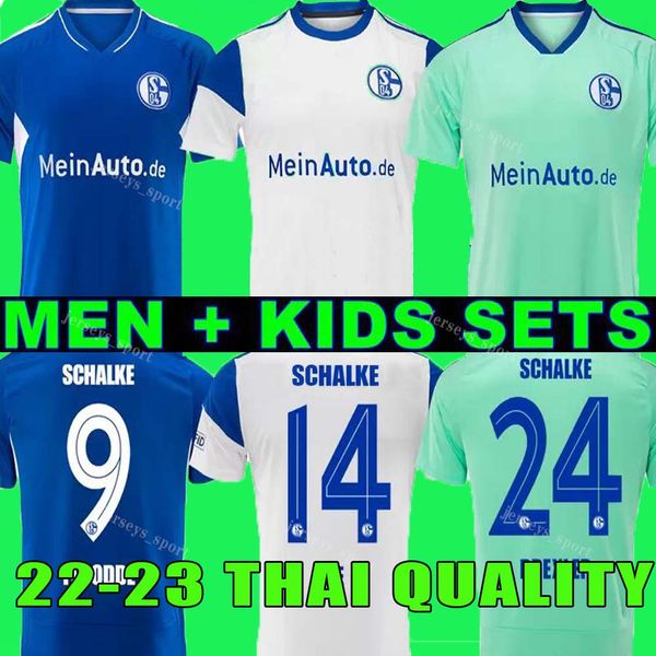 

22 23 schalke 04 men kids soccer jerseys ouwejan palsson lode latza terodde zalazar bulter lee flick pieringer drexler thiaw matriciani home, Black;yellow