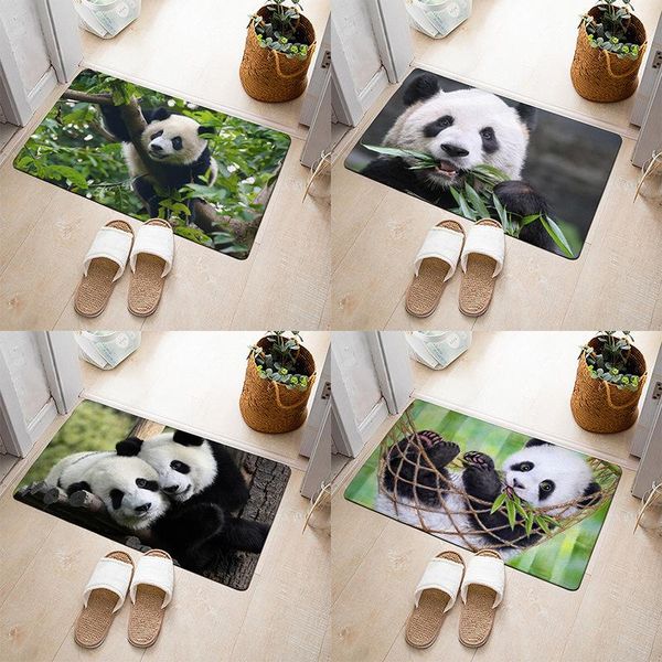 Tappeti Animale Simpatico Panda Tappetino per la casa Soggiorno Camera da letto Tappeto Ingresso Bagno Bagno antiscivolo Piede comodo 40x60cm