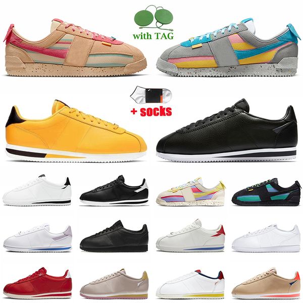 

2022 new union la x cortez smoke grey sesame designer casual shoes platform cortezs sneakers premium classic leather black white basic sl ch