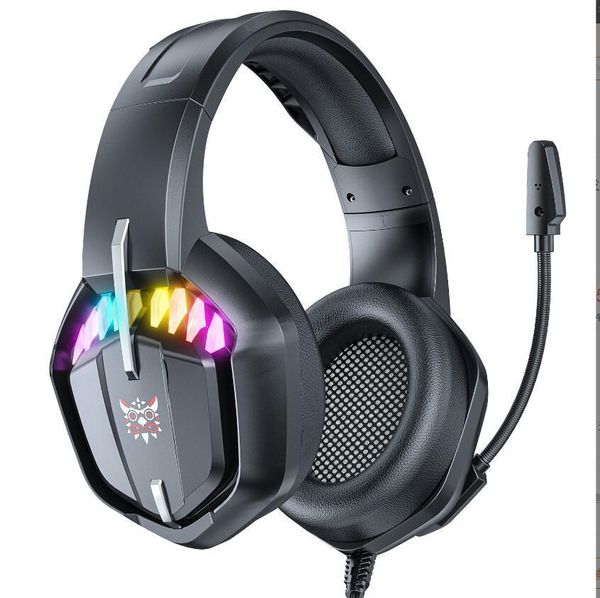X28 PC PS4/PS5 RGB Kulaklıklar İçin Oyun Kulaklığı Oyuncu USB Gürültü İptal Mikrofonlu Kablolu Kulaklıklar