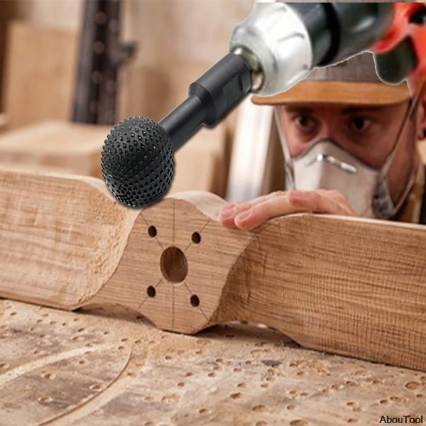 Ferramenta de gravação esférica Groova de escultura da cabeça Carpenter Carpenter a aço de moagem de moagem de moer moagem de madeira