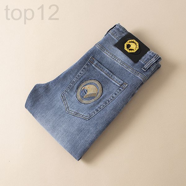 

men's jeans designer 2020 summer new men's fashion casual jeans, Blue
