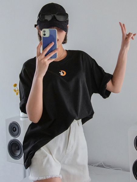 

dazy cartoon graphic drop shoulder tee l4pd#, White