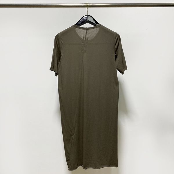 

summer solid tee men rick original oversized tees owens oversize sheer fabric t-shirt men hiphop streetwear men shirts rg8e, White;black