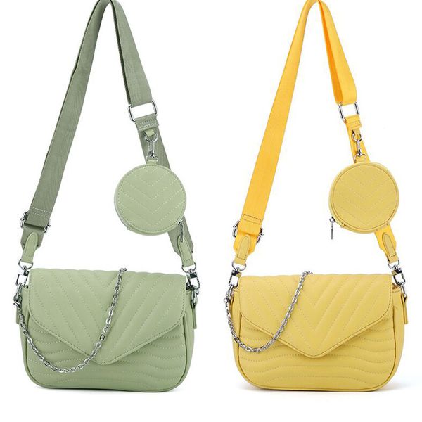 

women simple fashion designer shoulder crossbody bag pu leather 2 in 1 shopping handbag designers bag mini handbags chain round coin purses