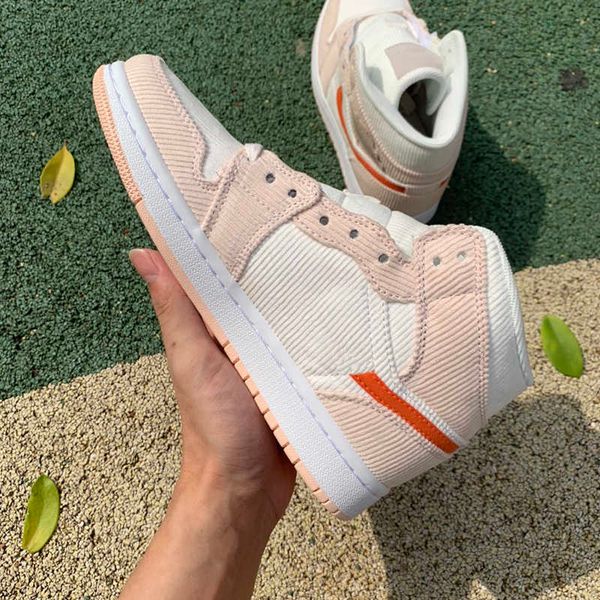

2022 jumpman 1 basketball shoes mid corduroy m orange 1s designer fashion sport running shoe with og box, Black