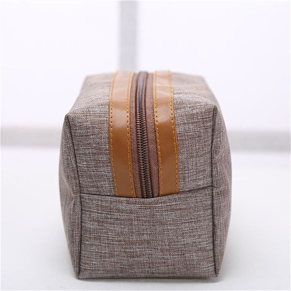 

Myyshop portable Cosmetic Bag Simple Square Bags Commute Storage Black 19*12*3cm, #2 apricot-with gold chain