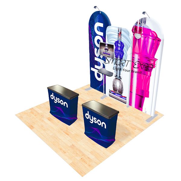 

fabric straight walls advertising display with custom banner printing