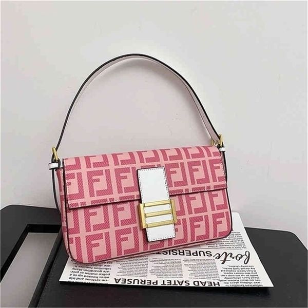 

30% off 2022 new trendy handbags trend club retro underarm net red color printing fashion
