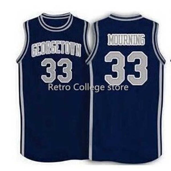 Xflsp 1994 Georgetown # 33 Alonzo Mourning Maglia da basket di ritorno al passato di alta qualità Personalizza qualsiasi numero e nome Maglie