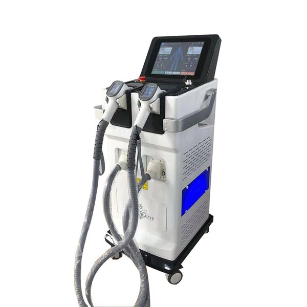 

2 handpieces diode laser permanent hair removal machine factory directly sale, Black