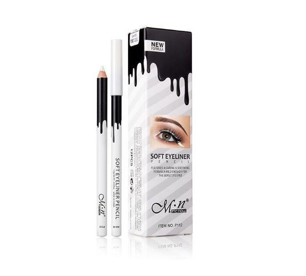 hochwertiger weißer weicher Eyeliner-Stift Menow Highlight-Stift Großhandel Menow P112 12 Stück/Box Makeup Silky Wood Cosmetic