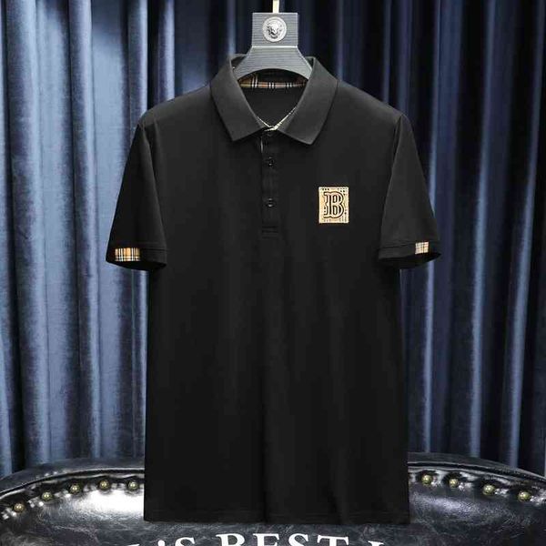 

men's fashion personality trend new short-sleeved brand wholesale 2022 summer mercerized cotton short sleeve t-shirt slim fit casual ro, White;black