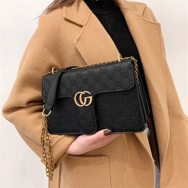 

purses texture women's net red new fashion embossed chain messenger bag