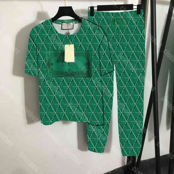 

designer women two piece pants sets logo print t-shirt trousers sets crew neck pullover breathable sweatpants running tracksuit luxury gu..i, White