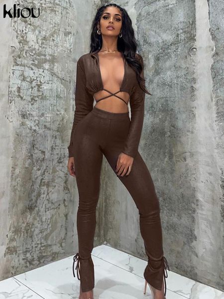 

snakeskin faux pu leather two piece set half open collar cleavage bandage slim + streetwear skinny trousers, White