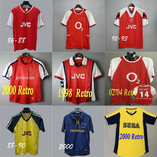 

86 88 retro gunners soccer jerseys shirts pires henry v. persie fabregas rosicky reyes vieira bergkamp football 05 06 94 91 93 98 99 05 06, Black;yellow