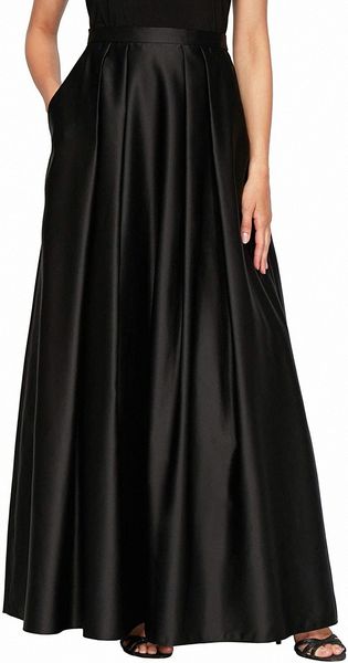 

evenings women's long ballgown skirt o1bg#, Black;gray