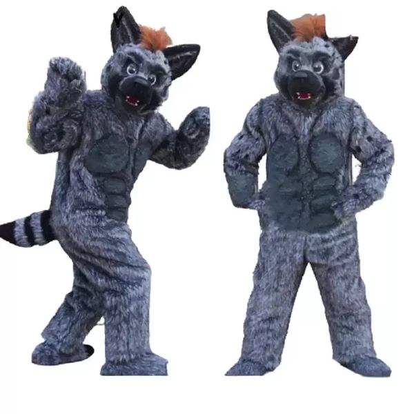 Stage Fursuit Orc Muscle Doll FOX DOG Mascot Costumes Carnival Hallowen Gifts Unisex Adulti Fancy Party Games Outfit Holiday Celebration Cartoon Character Outfits